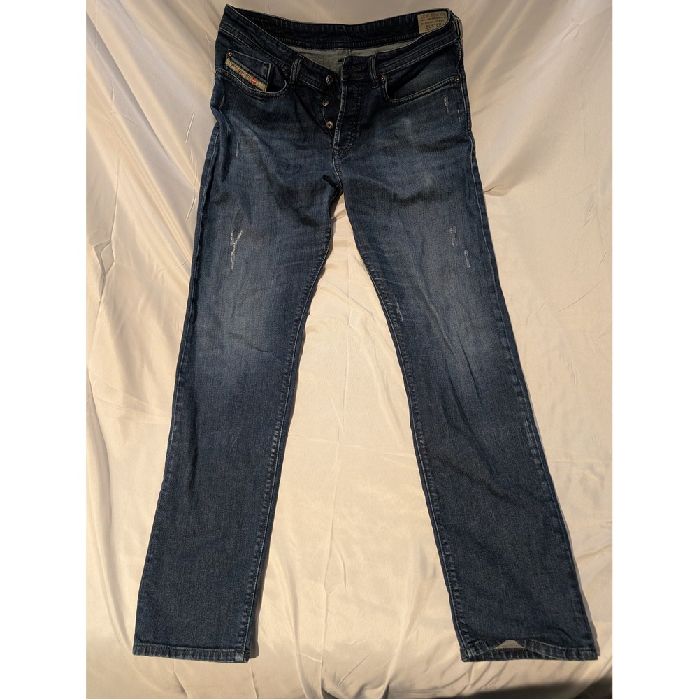 Diesel Men’s Slim Straight Jeans - Dark Blue Wash
